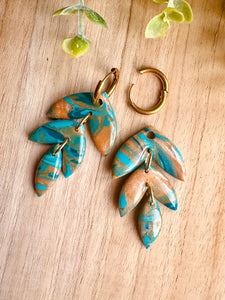Duo de pépites (abricot turquoise)
