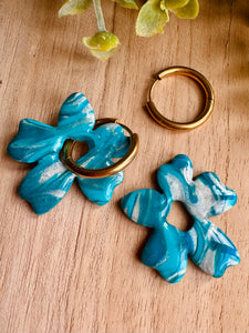 Duo de pépites (marbre turquoise bleu)