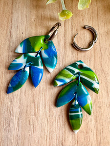 Duo de pépites (dégradé vert bleu)