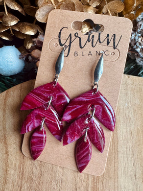 Les polymères (marbré bordeaux argenté)