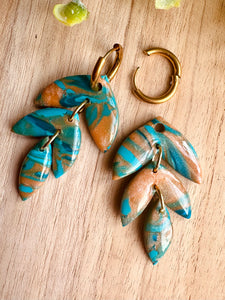 Duo de pépites (abricot turquoise)