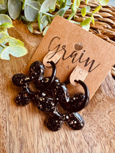 Charger l'image dans la galerie, Créoles &amp; fleurs (créoles noires)