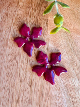 Charger l'image dans la galerie, Duo de pépites fleurs (marbré bordeaux)