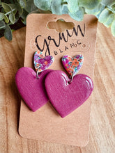 Charger l'image dans la galerie, Les polymères cœur  (violet  fleuri)