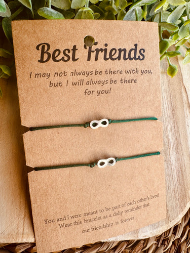 Bracelets à partager (vert argenté)