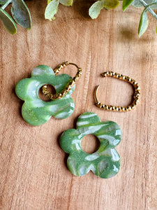 Duo de pépites (vert marbré)