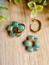 Charger l&#39;image dans la galerie, Duo de pépites (marbré turquoise abricot)