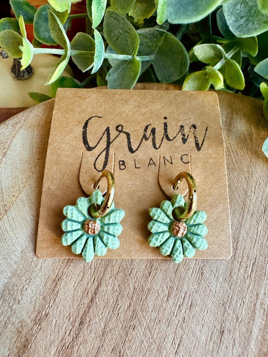 Boucles résine duo de pépites (mini)