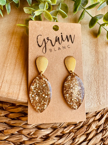 Boucles résine (doré)