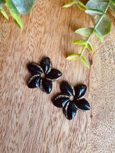 Charger l'image dans la galerie, Duo de pépites fleurs de Tiaré 🌺 (noir doré )