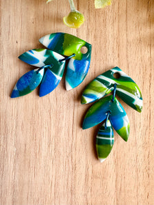 Duo de pépites (dégradé vert bleu)