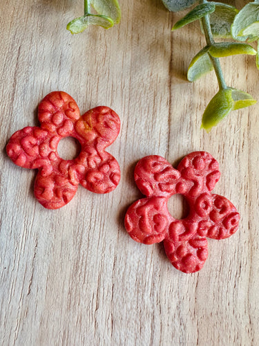 Duo de pépites (corail foncé )