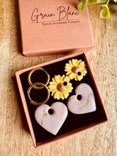 Charger l'image dans la galerie, Kit/Cadeau « duo de pépites » - 2 pampilles + créoles- (rose -jaune-doré )