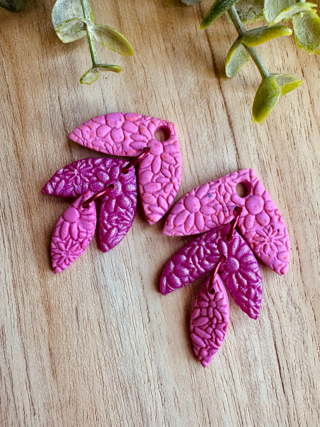 Duo de pépites (dégradé de rose)
