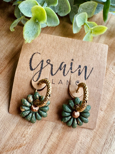Boucles résine duo de pépites (mini)