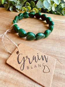 Bracelet VERT  « cœurs  » - Taille M