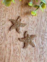 Charger l'image dans la galerie, Duo de pépites étoile de mer (gold paillettes)