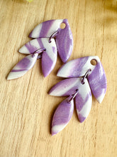 Charger l&#39;image dans la galerie, Duo de pépites (violet blanc marbré)