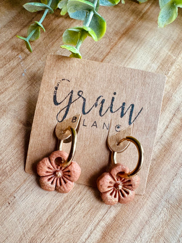Boucles résine duo de pépites (mini)