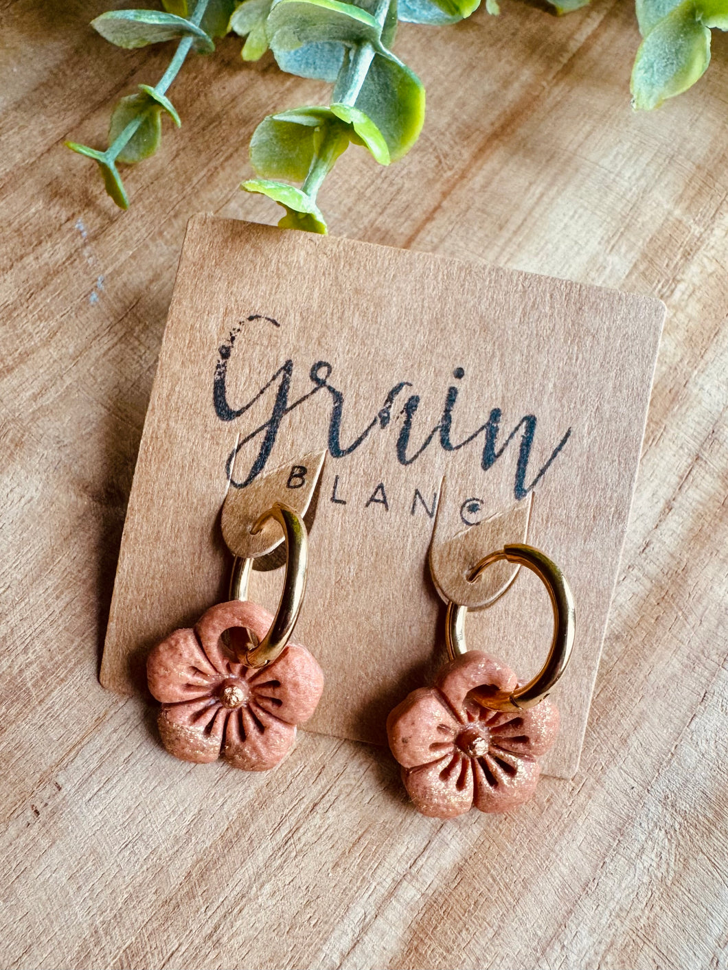 Boucles résine duo de pépites (mini)