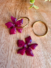 Charger l'image dans la galerie, Duo de pépites fleurs (marbré bordeaux)