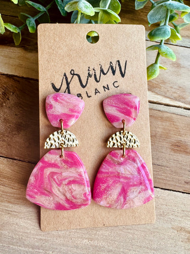 Les polymères (rose bonbon marbré doré)