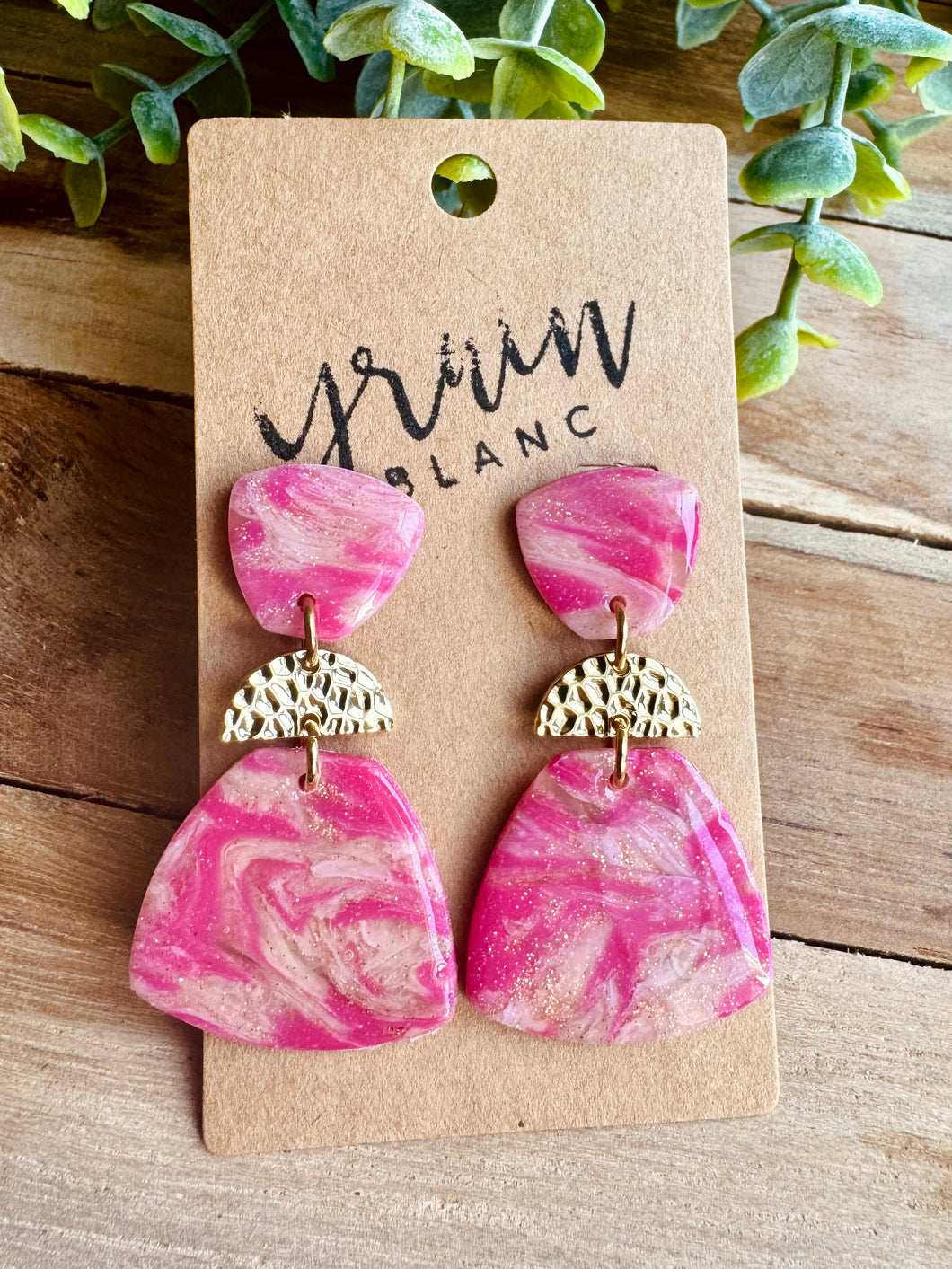 Les polymères (rose bonbon marbré doré)