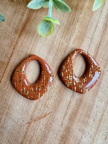 Duo de pépites (doré camel foncé)