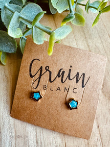 Mini boucles de résine (bleu)