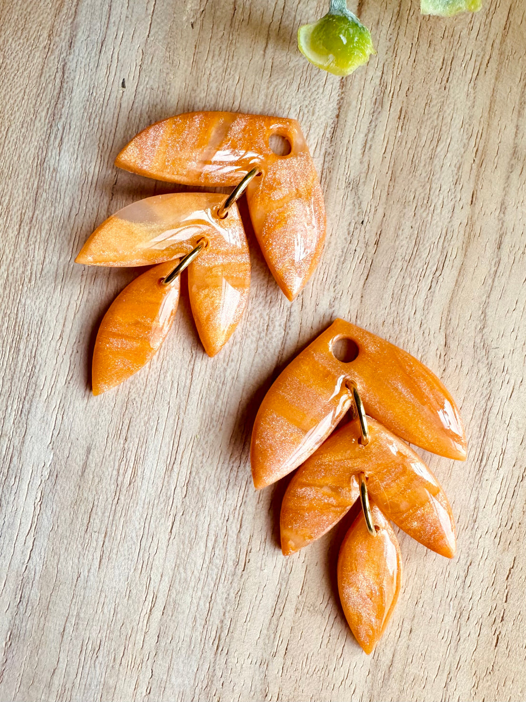 Duo de pépites (orange doré)