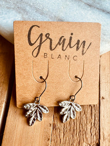 Boucles feuilles (argenté)🍃