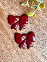 Charger l'image dans la galerie, Duo de pépites - maxi noeud (Bordeaux paillettes dorées)