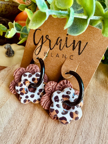 Créoles avec fleurs 🌸 (Léo noire)