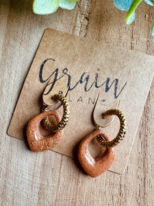 Boucles résine duo de pépites (mini)