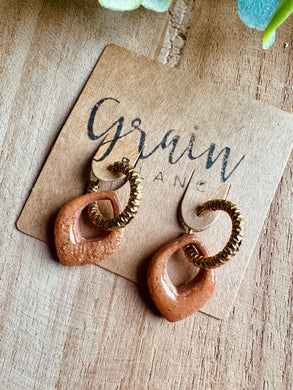 Boucles résine duo de pépites (mini)