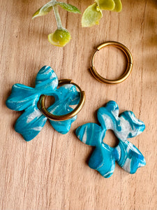 Duo de pépites (marbre turquoise bleu)