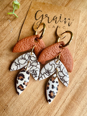 Boucles résine duo de pépites