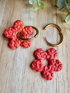 Duo de pépites (corail foncé )