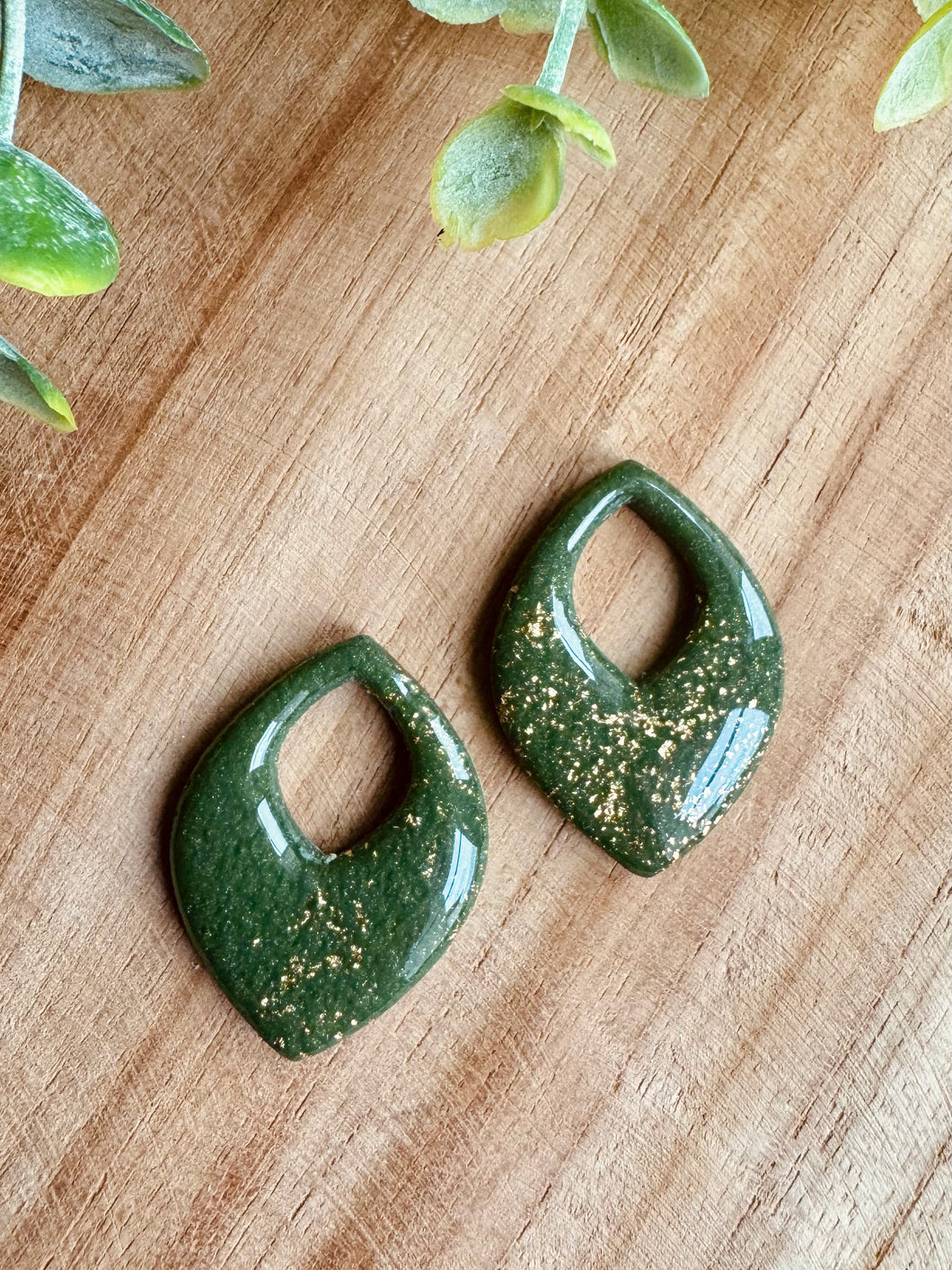 Duo de pépites (doré kaki)