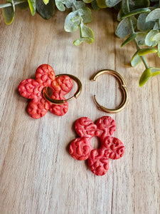 Duo de pépites (corail foncé )