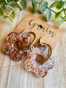 Boucles résine duo de pépites