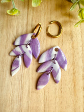 Charger l&#39;image dans la galerie, Duo de pépites (violet blanc marbré)