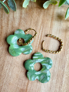 Duo de pépites (vert marbré)