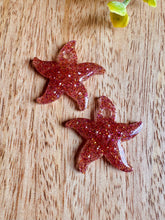 Charger l'image dans la galerie, Duo de pépites étoile de mer (rose paillettes)