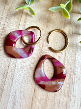 Charger l&#39;image dans la galerie, Duo de pépites (marbré marron bordeaux framboise)