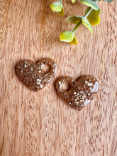 Charger l'image dans la galerie, Duo de pépites coeur (gold paillettes)
