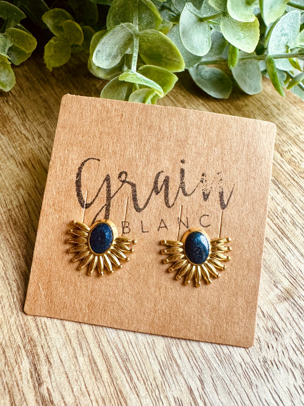 Mini boucles de résine (doré marine)