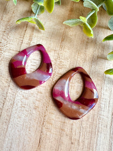 Duo de pépites (marbré marron bordeaux framboise)