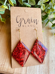 Boucles résine (rouge)