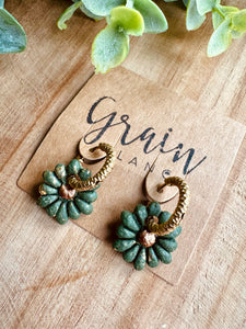 Boucles résine duo de pépites (mini)